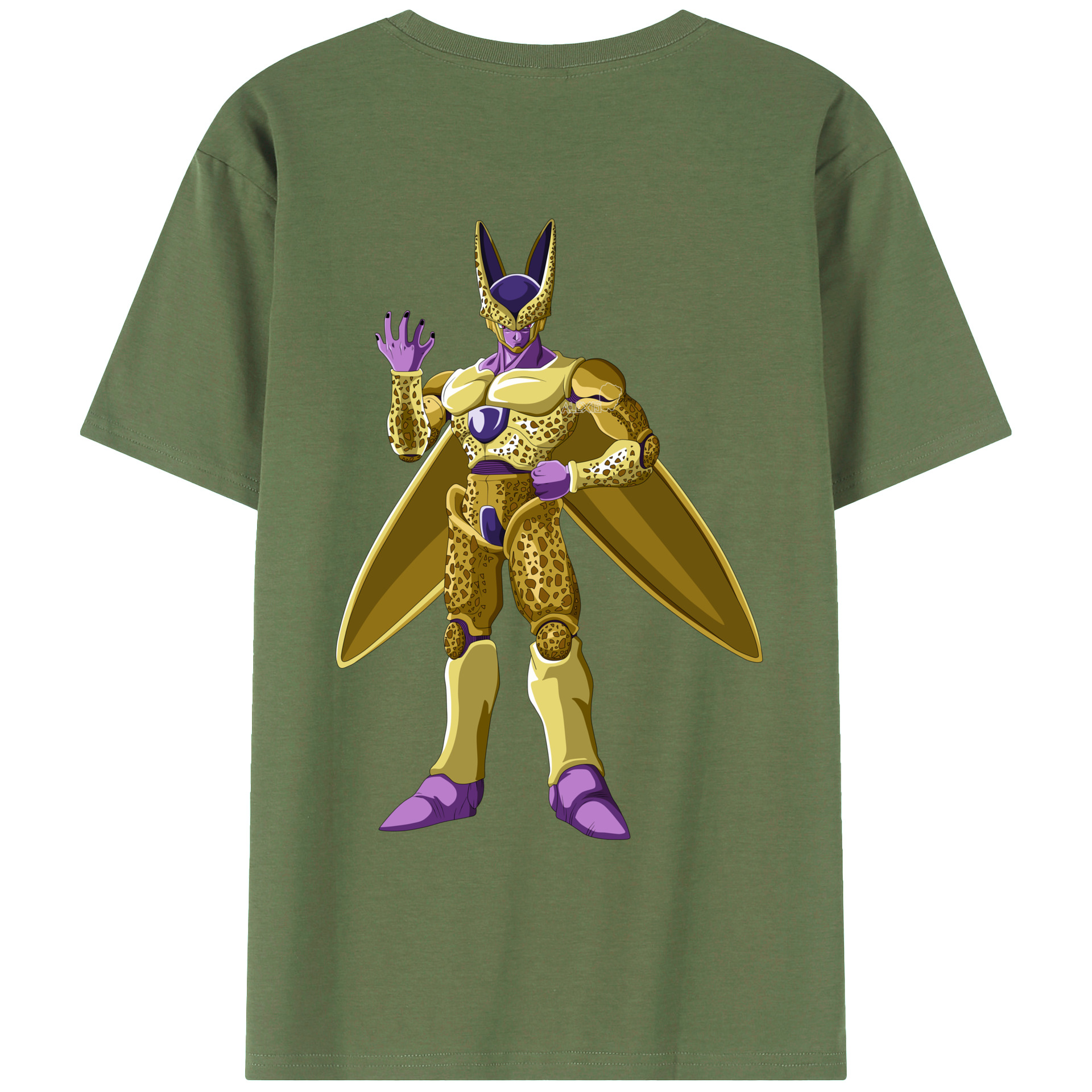 （画像用） ドラゴンボール セル DRAGON BALL Cell 綿100％ メンズ半袖Tシャツ（バックプリント） 通気性